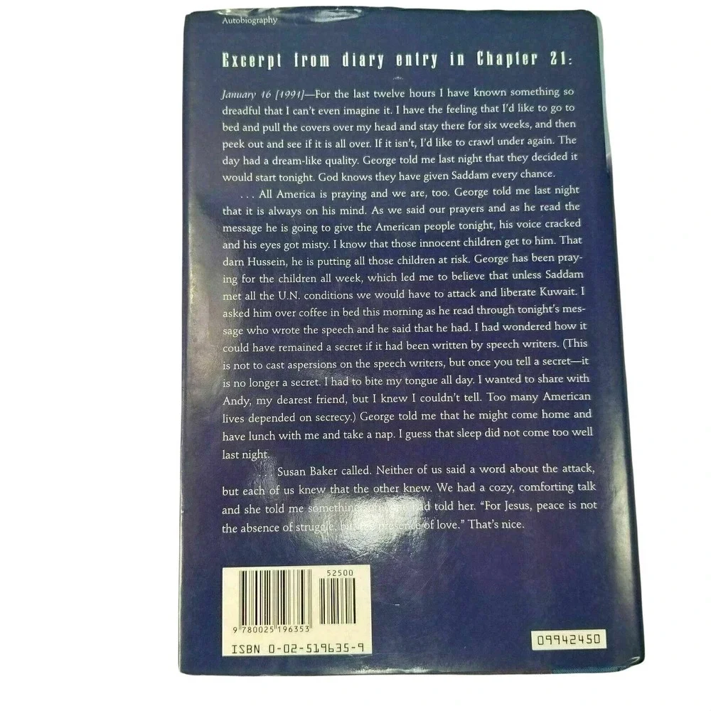 Barbara Bush A Memoir Hardcover Book President Texan First Lady‎ 1994 READ